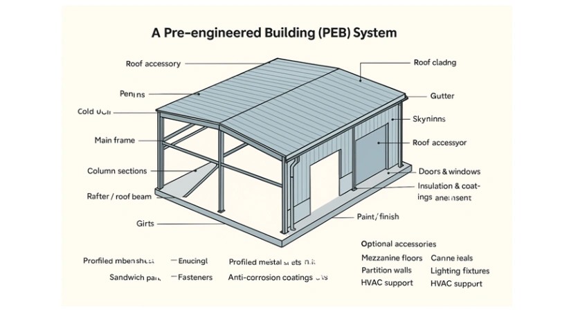 Diagram of Pre-engineered Building System
